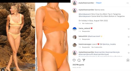 Sienna Miller fue captada en Ibiza con un bikini amarillo