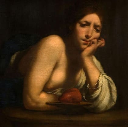 "Sigismunda con el corazón de Guiscardo", pintado en 1645 por Francesco Furini, ilustrando la escena del "Decamerón" en la que una princesa recibe el corazón de su esposo a quien su padre mató.