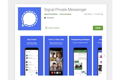 Signal en la tienda de Android