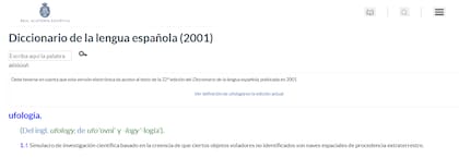 Significado de ufología, según la Real Academia Española