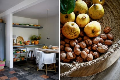 Sillas ‘Woodies’ con funda (Netty de Groot). Delicadas y de uso díurno en los meses de invierno, las lámparas colgantes son miniaturas de las galponeras.