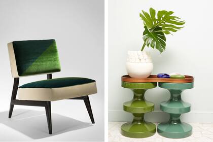 Sillón gelato y bishop, las piezas de cerámica creadas por Mahdavi que pueden ser asientos, mesas o pilares.