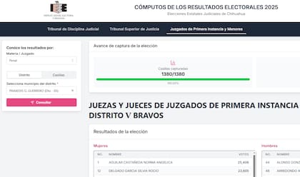 Silvia Delgado fue la segunda candidata con más votos al finalizar el conteo de casillas. Fuente: Instituto Estatal Electoral Chihuahua