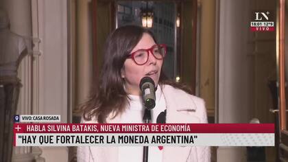Silvina Batakis: "Creo en el equilibro fiscal"