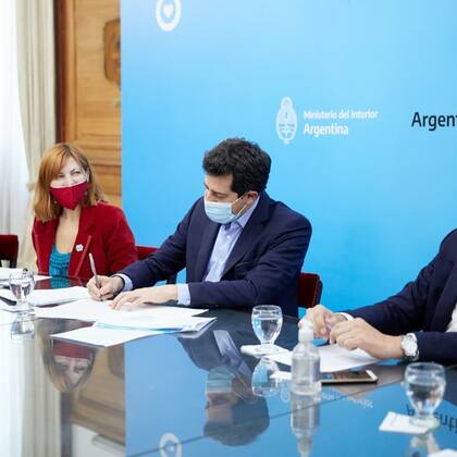 Silvina Batakis junto al ministro del Interior, Eduardo "Wado" de Pedro