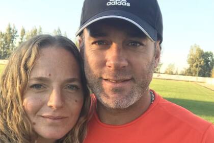 Silvina junto a su marido Gabriel Milito, el entrenador de Argentinos Juniors