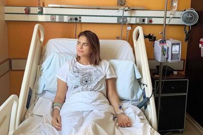 Silvina Luna, durante una internación anterior