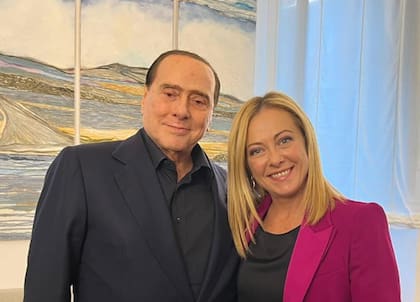 Silvio Berlusconi y Giorgia Meloni