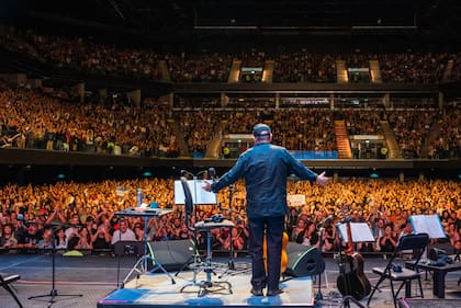 Silvio Rodríguez, en la noche del sábado en el Movistar Arena