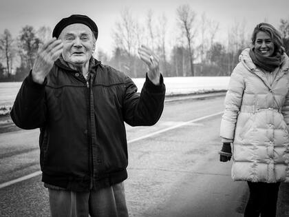 Simas Kudirka y Giedre Zickyte, en pleno rodaje