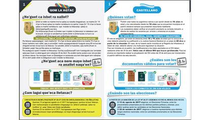Similares a estos folletos de la Escuela de Capacitación Electoral, serán los que entregue la DINA a través del INAI