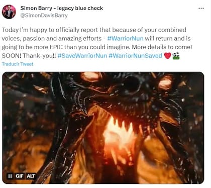 Simon Barry confirmó que volverá el rodaje de La monja guerrera