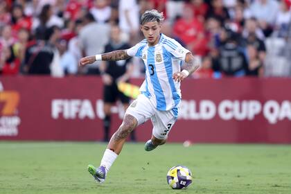 Simon Escobar, jugador de la selección argentina Sub 17. El equipo de Placente buscará el pase a los octavos de final