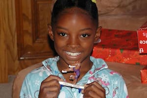 Simone Biles, de niña