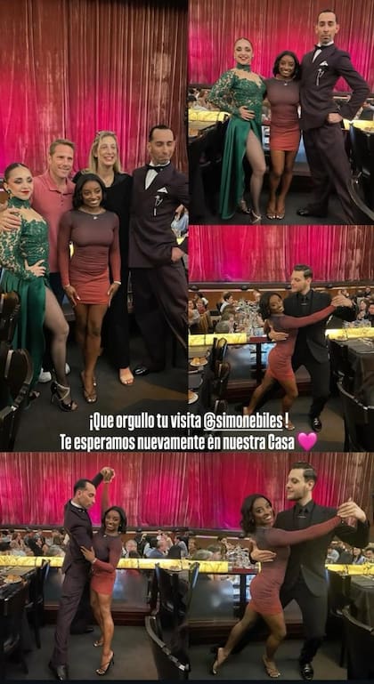 Simone Biles en una tanguería