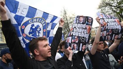 Simpatizantes del Chelsea se manifiestan contra la creación de la Superliga