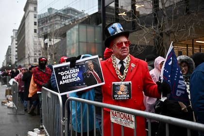 Simpatizantes del presidente Trump en el Capital One Arena en Washington