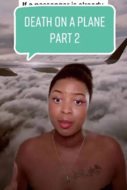 "Simplemente, vamos a esperar hasta que lleguemos a nuestro destino final", reveló azafata tiktoker (Foto: Captura de video)