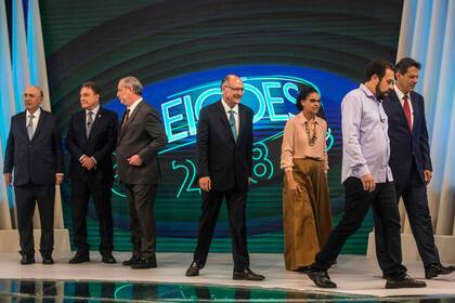 Sin Bolsonaro, el resto de los candidatos participó anoche del debate en Globo