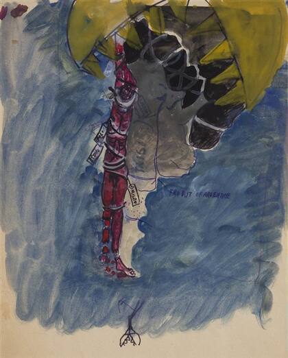 Sin título, ca. 1973/1974, tinta, marcador y acuarela s/papel