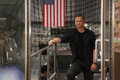 Sinise se identifica con una bandera y una misión también más allá de la pantalla