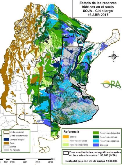 Situación hídrica actual en la pampa húmeda