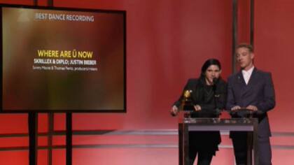 Skrillex y Diplo aceptando su Grammy