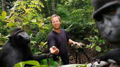 Slater afirmó que tuvo que ganarse la confianza de los monos durante varios días antes de poder acercarse ellos lo suficiente para tomar el "selfie"