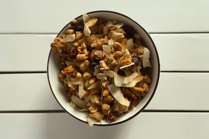 Snack de coco y frutos secos