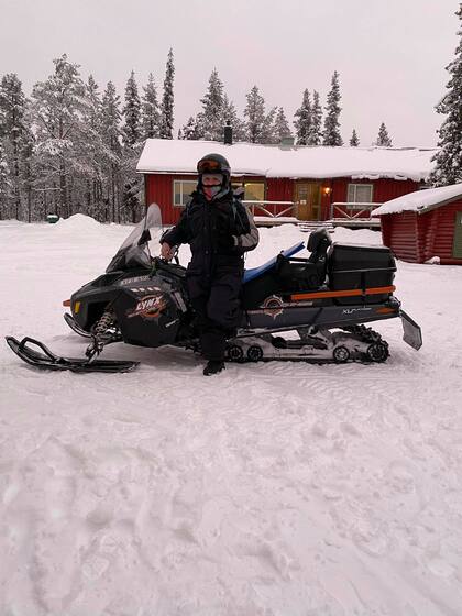 Snowmobile tour en Kirona, Suecia.