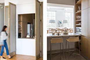 Amoblamiento de cocina (De Otro Tiempo) y piso de porcelanato (SBG). Pava eléctrica (Peabody).