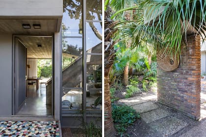 Sobre la pared de ladrillo, obra de Edgardo Madanes, elegida por Marcela Frydman especialmente para el espacio.