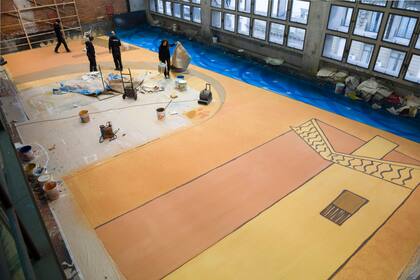 Los telones fueron realizados en los talleres del Sodre, según el diseño de Picasso