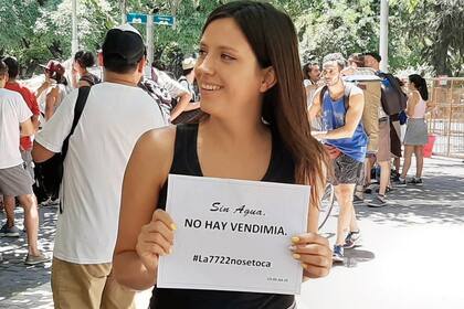 Sofía Haudet, una de las reinas de la vendimia que reclamó en Mendoza