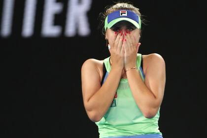 Sofia Kenin no puede creerlo: acaba de ganar el Abierto de Australia