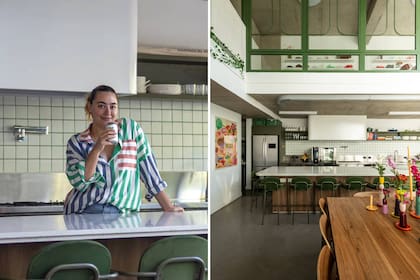 Sofía Nielsen, cocinera y licenciada en Relaciones Internacionales, en su estudio de cocina en Colegiales, impecable tras una inteligente remodelación.