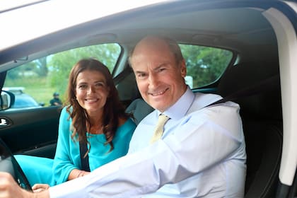 Sofía Quesada y Juan Bosch, uno de los amigos que habló durante la ceremonia