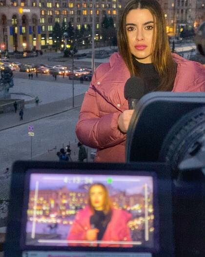 Sol Macaluso trabajando en Ucrania luego de la primera invasión por parte de tropas rusas