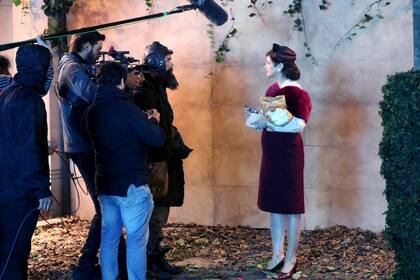 González, en pleno rodaje