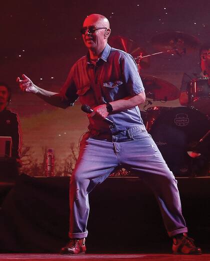 Solari en Olavarría en 2017, su último show