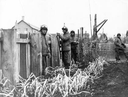 Soldados argentinos en Malvinas.