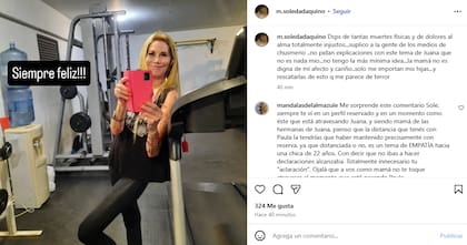 Soledad Aquino aseguró que Paula Robles “no es digna de su afecto y cariño”
(@m.soledadaquino)