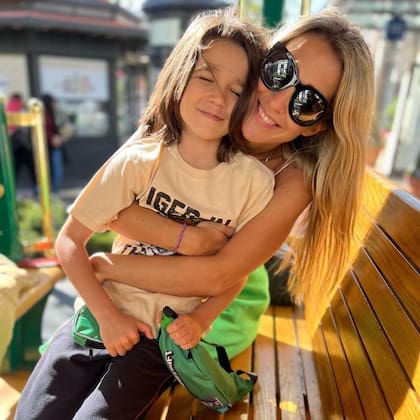 Soledad Fandiño junto a su hijo Milo, en una foto que la actriz subió a su cuenta de Instagram desde Los Ángeles