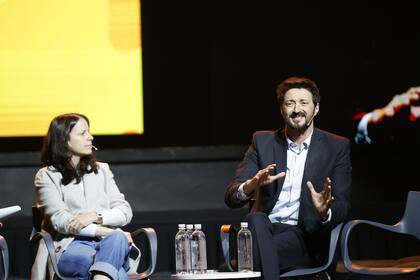 Soledad Martínez y Martín Yeza en la convención del Pro