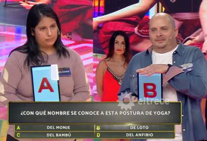 Soledad y Mariano compitieron en la final de Los 8 escalones (Foto: Captura eltrece)