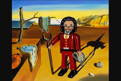 El proyecto también alcanzó a "La persistencia de la memoria" (y al bigote) de Salvador Dalí