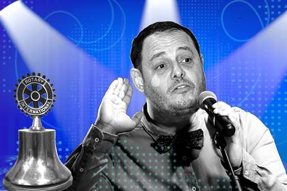 Solo en Off: lágrimas, lenguaje rudo y campanazos, el stand up de Reidel en el Rotary Club