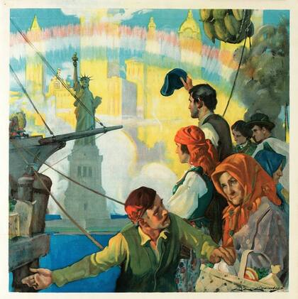 Sólo servía como faro en el sentido que le dio Lazarus: "Brilla en bienvenida al mundo entero"