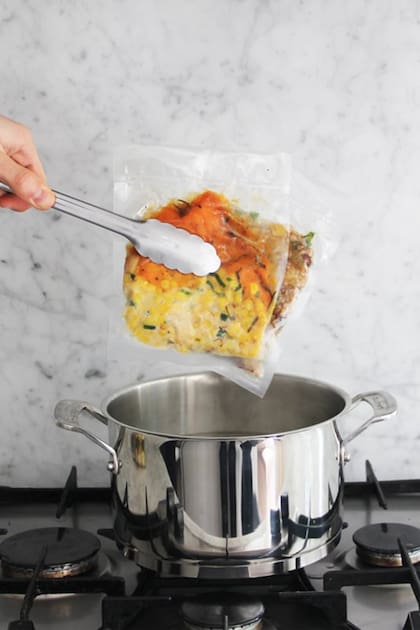 Solo un poco de hervor y la comida está lista