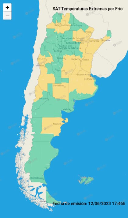 Son 18 las provincias afectadas por la ola polar de estos días